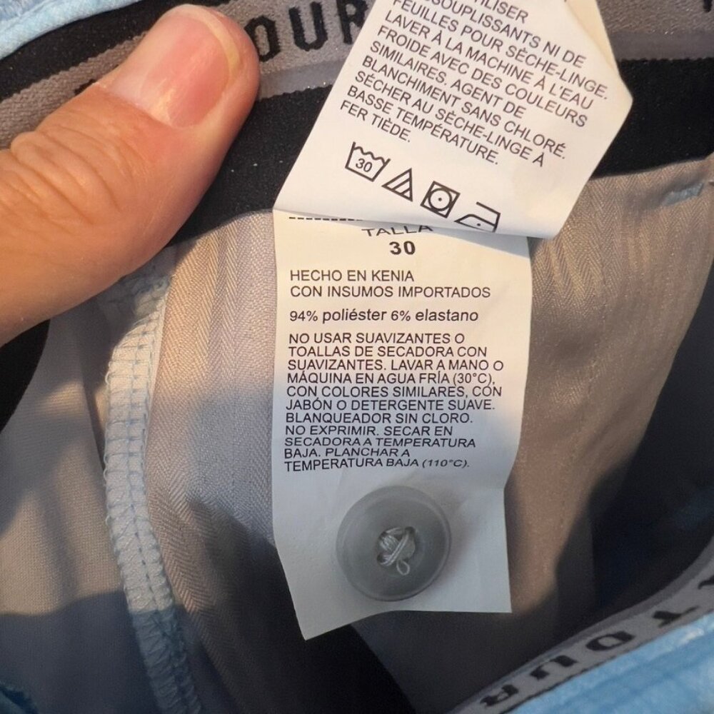 Pga Tour $68 Men's Striped 8" Golf Shorts - Ethereal Blue Size 30 - Picture 11 of 12